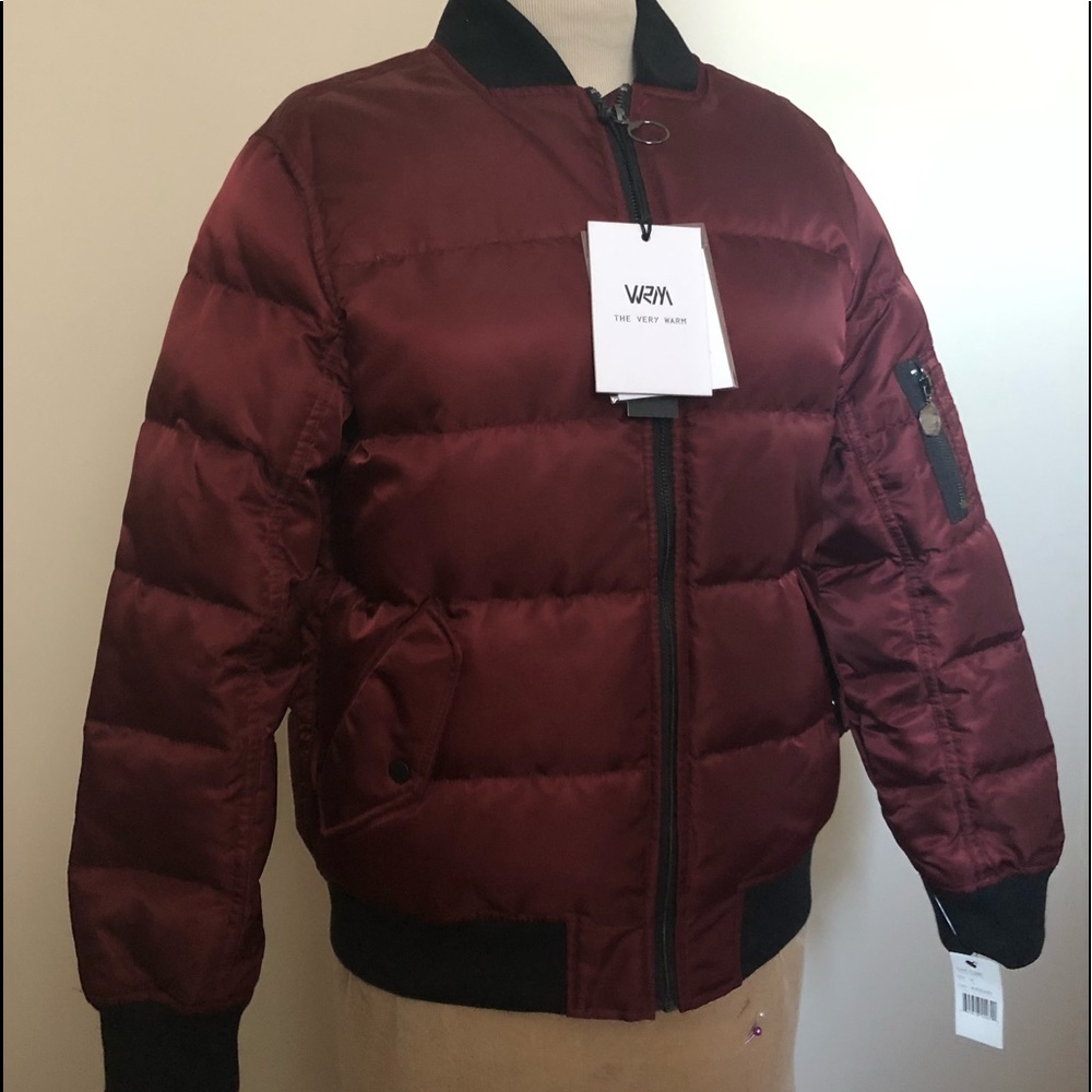 “Very Warm” DOWN bomber puffer.
